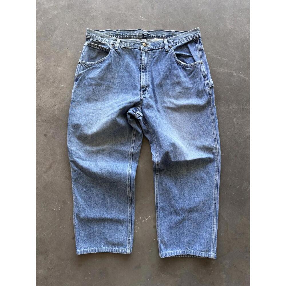 Vintage 90s Y2K Key Jeans Mens 38x30 Blue Carpenter Baggy Skater Work Denim